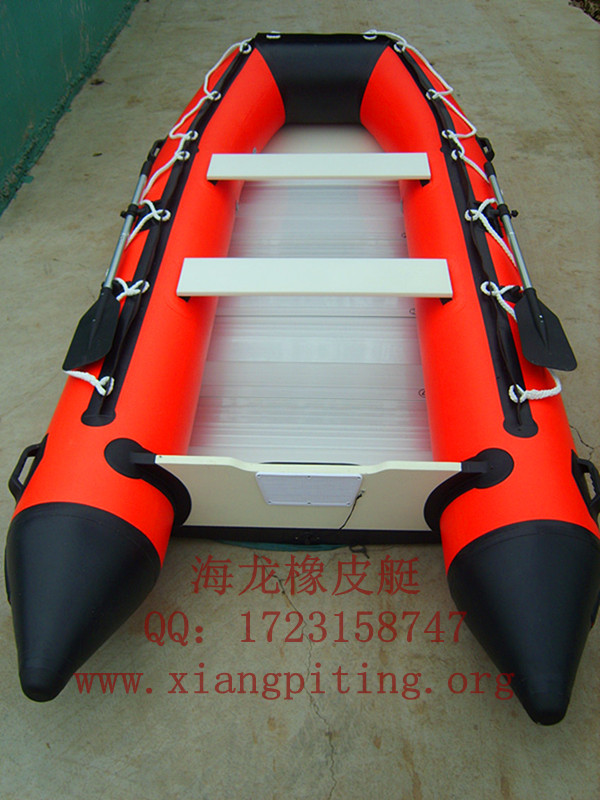 3米8鋁合金地板橡皮艇掛機(jī)艇動(dòng)力艇